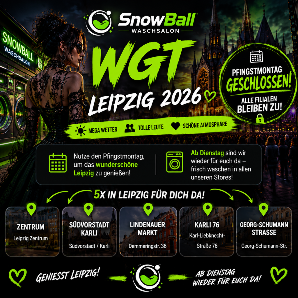 wgt leipzig 2026 waschsalon snowball wünscht schönes pfingstwochenende in leipzig