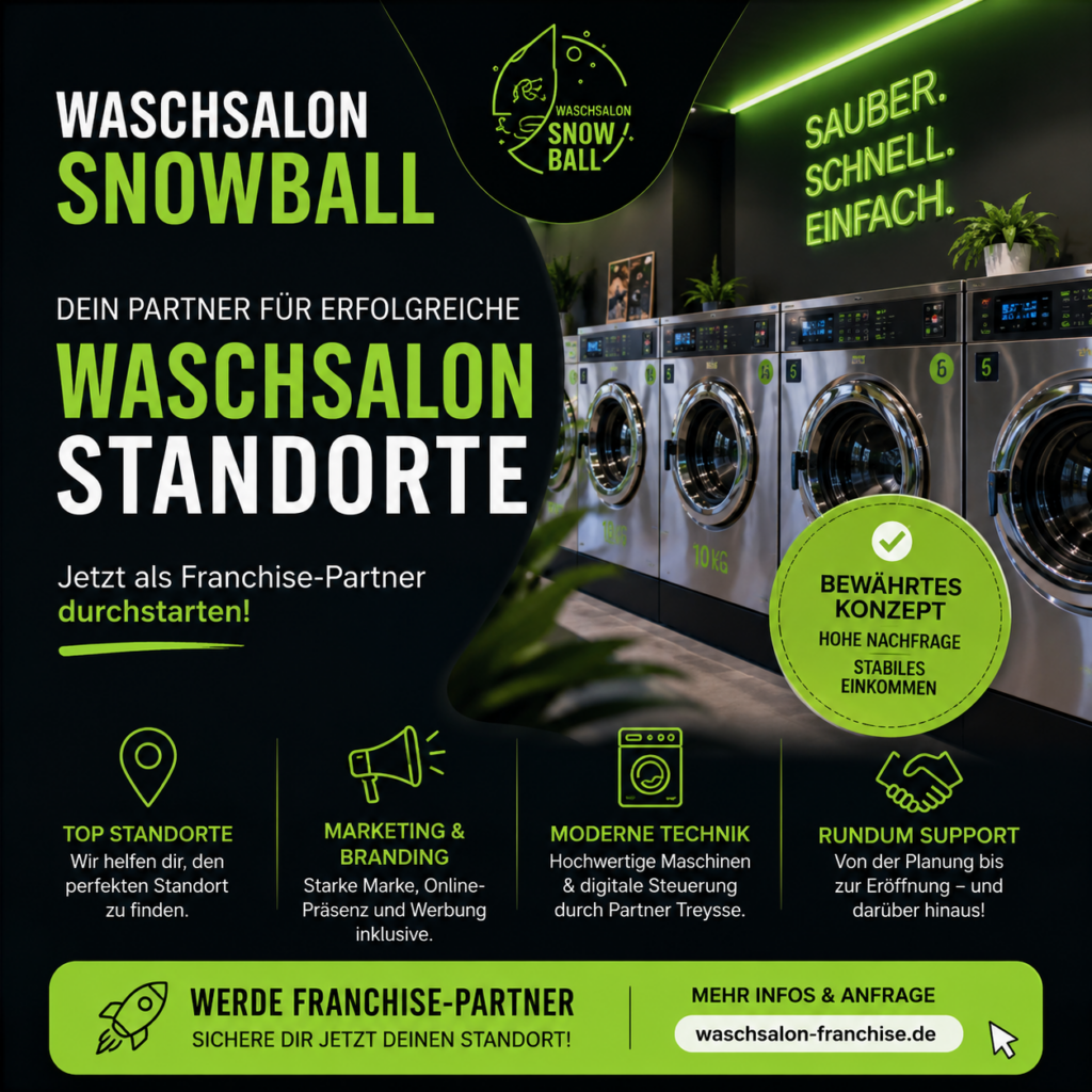 waschsalon franchise werden – mit waschsalon snowball erfolgreich selbstständig