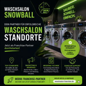 Waschsalon Franchise werden – Mit Waschsalon SnowBall erfolgreich selbstständig